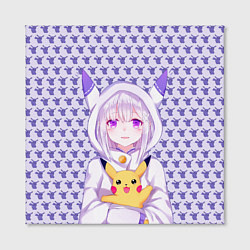 Холст квадратный Эмилия и Пикачу, цвет: 3D-принт — фото 2
