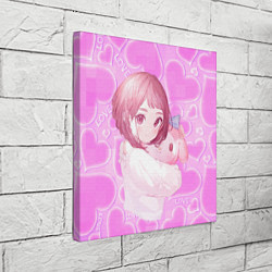 Холст квадратный Урарака Очако, цвет: 3D-принт — фото 2