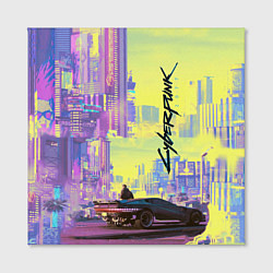 Холст квадратный Cyberpunk 2077, цвет: 3D-принт — фото 2