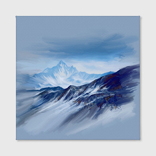 Картина квадратная Серо-голубые горы / 3D-принт – фото 2