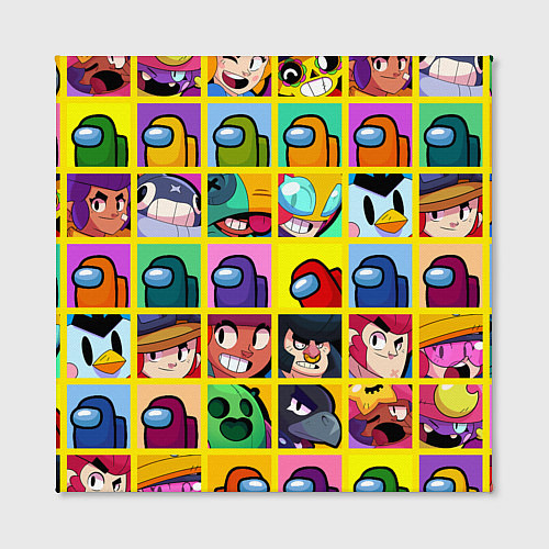 Картина квадратная Among Us Brawl Stars Персона / 3D-принт – фото 2