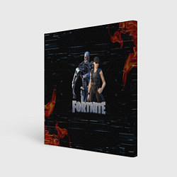 Холст квадратный Fortnite - Terminator, цвет: 3D-принт