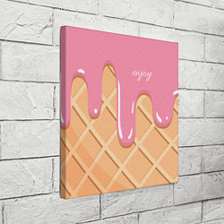 Холст квадратный Мороженое Рожок, цвет: 3D-принт — фото 2