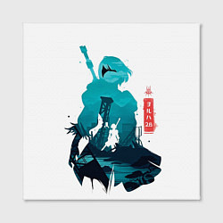 Холст квадратный NIER AUTOMATA 2B, цвет: 3D-принт — фото 2