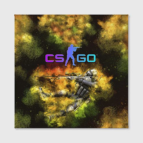 Картина квадратная CS GO Gold dust / 3D-принт – фото 2