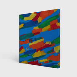 Холст квадратный Разноцветная абстракция, цвет: 3D-принт