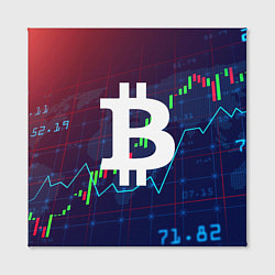 Холст квадратный БИТКОИН BITCOIN, цвет: 3D-принт — фото 2