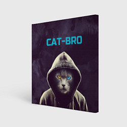 Холст квадратный CAT-BRO, цвет: 3D-принт