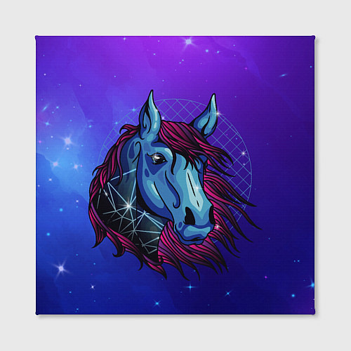 Картина квадратная Retrowave Neon Horse / 3D-принт – фото 2