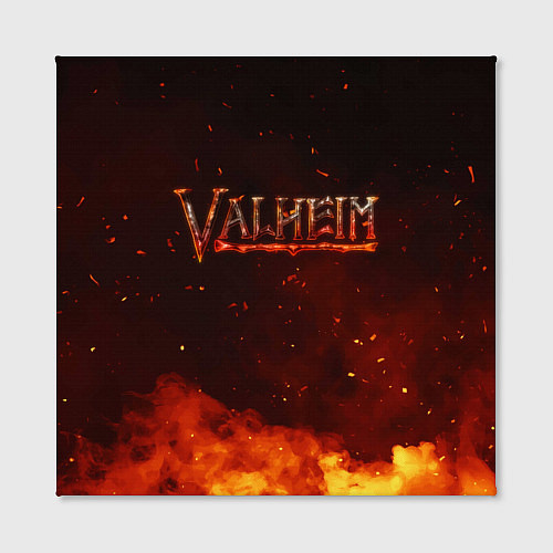 Картина квадратная Valheim огненный лого / 3D-принт – фото 2
