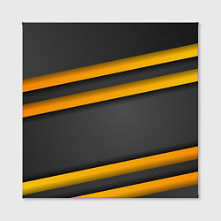 Холст квадратный Желтые полосы, цвет: 3D-принт — фото 2