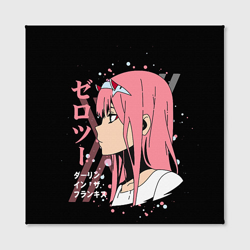 Картина квадратная Darling in the Franxx Zero Two / 3D-принт – фото 2