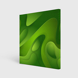 Картина квадратная 3d Green abstract