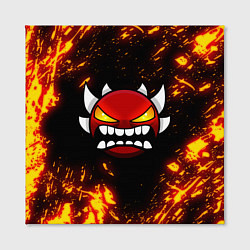 Холст квадратный Geometry Dash: Demon Z, цвет: 3D-принт — фото 2