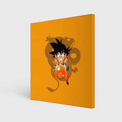 Холст квадратный Kid Goku, цвет: 3D-принт