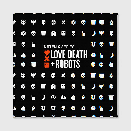 Картина квадратная LOVE DEATH ROBOTS $$$ / 3D-принт – фото 2