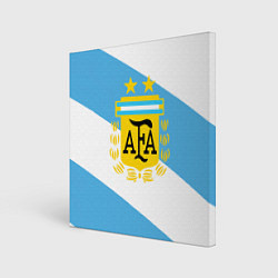 Холст квадратный Сборная Аргентины спина, цвет: 3D-принт