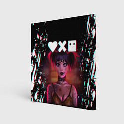 Холст квадратный Love, Death and Robots Lora Glitch Z, цвет: 3D-принт