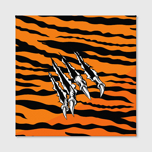 Картина квадратная След от когтей тигра / 3D-принт – фото 2