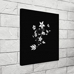 Холст квадратный Цвета цветов черное, цвет: 3D-принт — фото 2