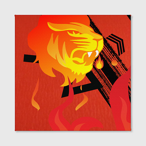 Картина квадратная Огненный лев / 3D-принт – фото 2