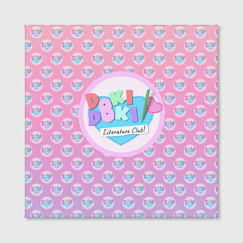 Картина квадратная Doki Doki Literature Club Лого паттерн Z / 3D-принт – фото 2