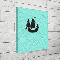 Холст квадратный Корабль, цвет: 3D-принт — фото 2