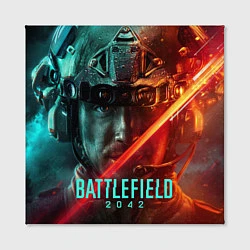 Холст квадратный Battlefield 2042 Soldier face, цвет: 3D-принт — фото 2