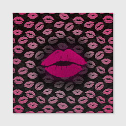 Холст квадратный Малиновые губы, цвет: 3D-принт — фото 2