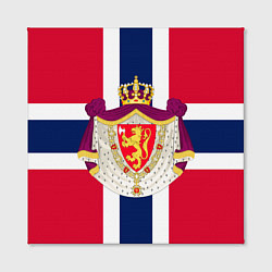 Холст квадратный Норвегия Флаг и герб Норвегии, цвет: 3D-принт — фото 2