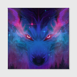 Холст квадратный Космо Волк, цвет: 3D-принт — фото 2