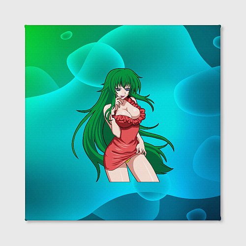 Картина квадратная Девушка зеленые волосы 18 / 3D-принт – фото 2