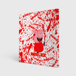 Холст квадратный Roblox piggyСвинка Пигги, цвет: 3D-принт