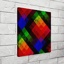 Холст квадратный Яркий геометрический узор, цвет: 3D-принт — фото 2