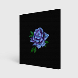 Холст квадратный Сапфировая роза, цвет: 3D-принт