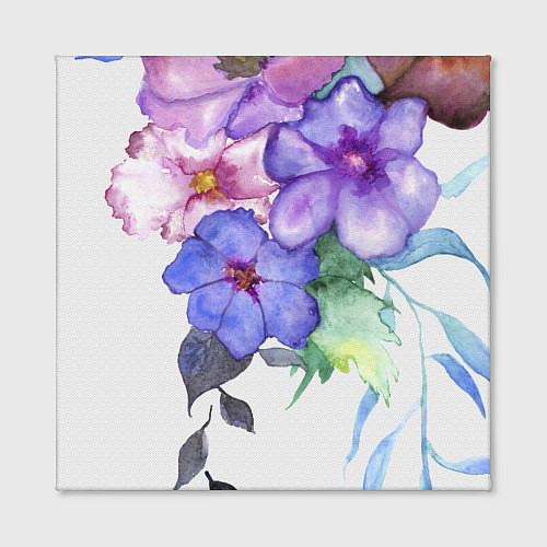 Картина квадратная Акварель цветы / 3D-принт – фото 2
