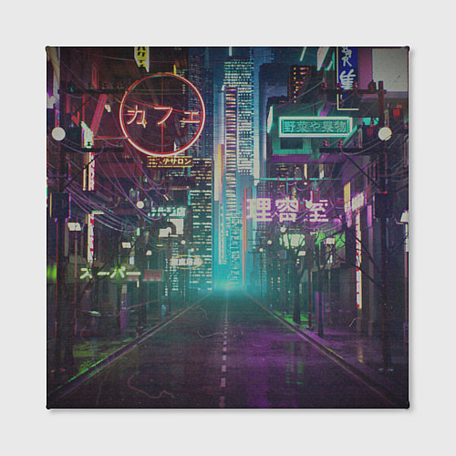 Картина квадратная Neon Tokyo / 3D-принт – фото 2