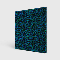Холст квадратный Абстрактный зелено-синий узор, цвет: 3D-принт