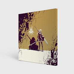 Холст квадратный Yorha 2B Nier Automata Z, цвет: 3D-принт