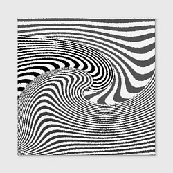 Холст квадратный Черно белый мозаичный узор, цвет: 3D-принт — фото 2