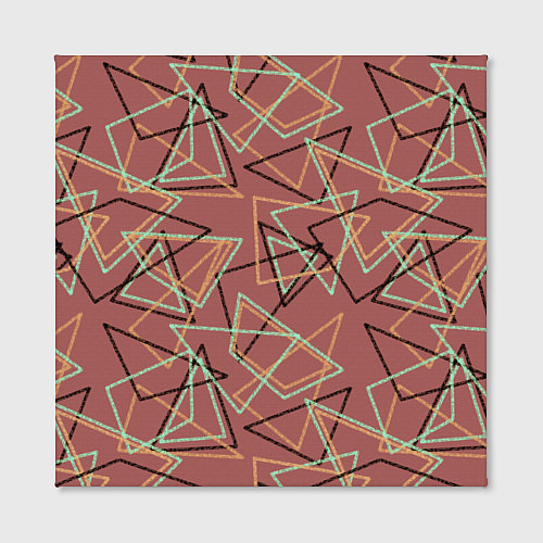 Картина квадратная Террактовый геометрический / 3D-принт – фото 2