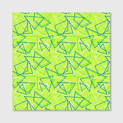 Холст квадратный Абстрактный неоновый зеленый, цвет: 3D-принт — фото 2