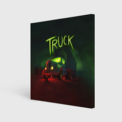 Холст квадратный Truck neon, цвет: 3D-принт