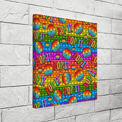 Холст квадратный POP IT SMILE ПОП ИТ ПУПЫРКА, цвет: 3D-принт — фото 2