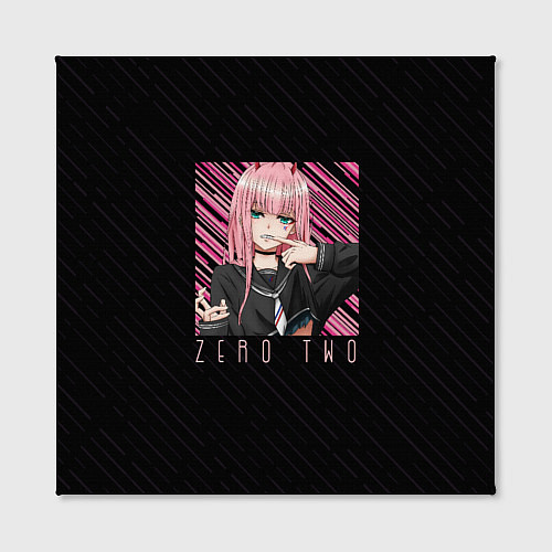 Картина квадратная Zero Two в квадрате / 3D-принт – фото 2