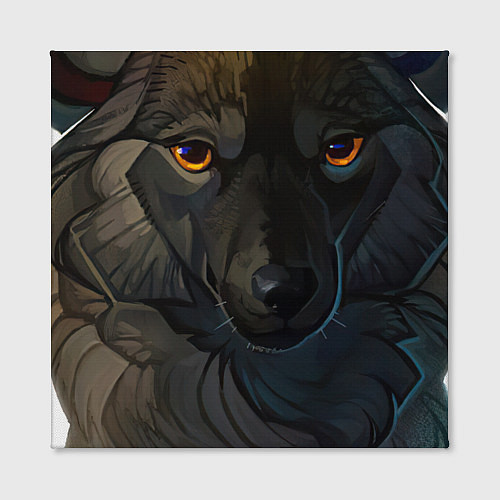 Картина квадратная Волк и осень / 3D-принт – фото 2