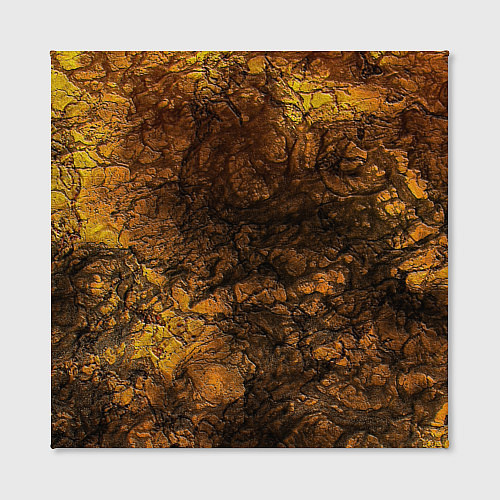 Картина квадратная Желто-черная текстура камня / 3D-принт – фото 2