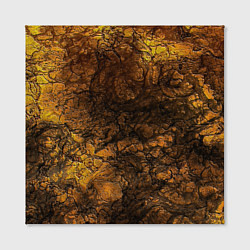 Холст квадратный Желто-черная текстура камня, цвет: 3D-принт — фото 2
