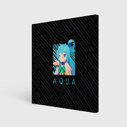 Холст квадратный Аква Aqua Коносуба KonoSuba, цвет: 3D-принт