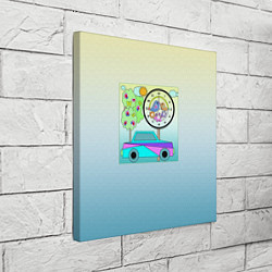 Холст квадратный Яркая аппликация для мальчика, цвет: 3D-принт — фото 2